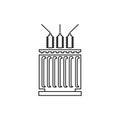 Electric transformer icon - vector illustration. Royalty Free Stock Photo