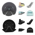 Electric, transport, equipment and other web icon in cartoon,black style.Public, transportation,machineryicons in set