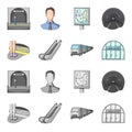 Electric, transport, equipment and other web icon in cartoon,monochrome style.Public, transportation,machineryicons in