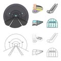 Electric, transport, equipment and other web icon in cartoon,outline style.Public, transportation,machineryicons in set