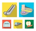 Electric, transport, equipment and other web icon in flat style. Public, transportation, machineryicons in set collection.