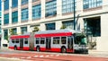 Electric trolley bus in San Francisco, California