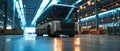 Electric Truck at Warehouse - AI Generated Royalty Free Stock Photo