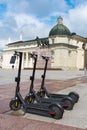 Electric scooter bikes in the city