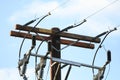 Electric Utility Pole Royalty Free Stock Photo