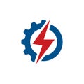 Electric Vector lightning icon logo and symbols, energy and the current symbol,