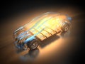 Electric vehicle with abstract carbody Royalty Free Stock Photo