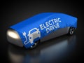 Electric vehicle with blue blanket