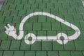 Electric vehicle charger station symbol