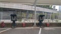Shenzhen, China: electric vehicle charging facilities Royalty Free Stock Photo