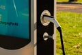 Electric Vehicle charging station at a local park and recreation area