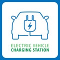 Electric vehicle charging station symbol