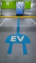 Electric vehicle charging stations. Quick charge station for electric cars Royalty Free Stock Photo