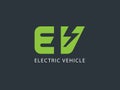 Electric vehicle logo design template