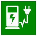 Electric vehicle recharging point sign