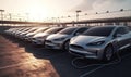 Electric vehicle revolution: company charging station for electric cars Creating using generative AI tools