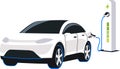 Electric Vehicle Technology Illustration clipart