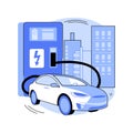 Electric vehicle use abstract concept vector illustration.