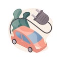 Electric vehicle use abstract concept vector illustration.