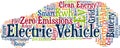 Electric vehicle - Word cloud illustration