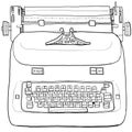 Electric vintage Typewriter art Royalty Free Stock Photo