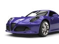 Electric violet modern sports car - cut shot