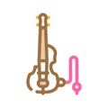 electric violin color icon vector illustration