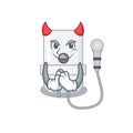 Electric water heater clothed as devil cartoon character design concept