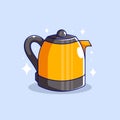 Electric water kettle cartoon design