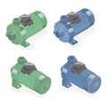 electric water pump simple isolate isometric Royalty Free Stock Photo
