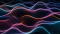 Electric Wave Symphony: Dynamic Abstract Digital Art for Modern Design Royalty Free Stock Photo