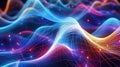 Electric waves of energy pulsating across the frame Abstract background HD 1920x1080