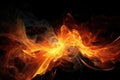 Electric Waves of Fire in a Flaming Abstract