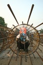 Electric welders in a construction site