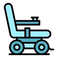 Electric wheelchair drive icon vector flat