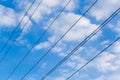 Electric wire against the sky Royalty Free Stock Photo