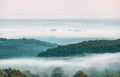 Background from foggy hills in the distance Royalty Free Stock Photo