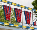 Electric WWW sign on a scaffolding Royalty Free Stock Photo