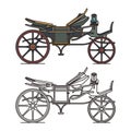 Electric XIX century carriage or retro automobile