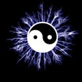 Electric YinYang symbol Royalty Free Stock Photo