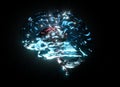 Electrical activity of the human brain, neurons Royalty Free Stock Photo