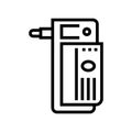 electrical adapter line icon vector illustration