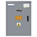 Electrical box, industrial electrical control panel. Electricity metering cabinet. Substation.