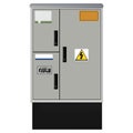 Electrical box, industrial electrical control panel. Electricity metering cabinet. Substation