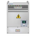 Electrical box, industrial electrical control panel. A frequency converter.