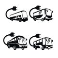 Electrical bus icon set Royalty Free Stock Photo