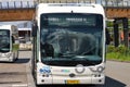 Electrical BYD buses for public transportation by EBS RRReis in Zwolle Royalty Free Stock Photo
