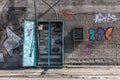 Electrical cabinet in abandoned hangar