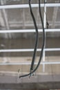 Electrical cable in galvanized conduit pipe connection