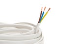 Electrical cable on White background